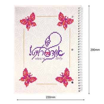 

A4 Diamond Painting Notebook DIY Butterfly Special Shaped Diamond Embroidery Cross Stitch Notebook landscape Diary Book