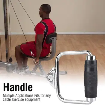 

Cable machine attachments Tricep rope d-handle rubber saddle gym accessories weight lifting exercise accessories flat Bar