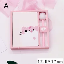 Мультяшный милый блокнот кошки блокнот симпатичный ежедневник набор имитация кожи беспроводной переплет блокнот ING-SHIPPING