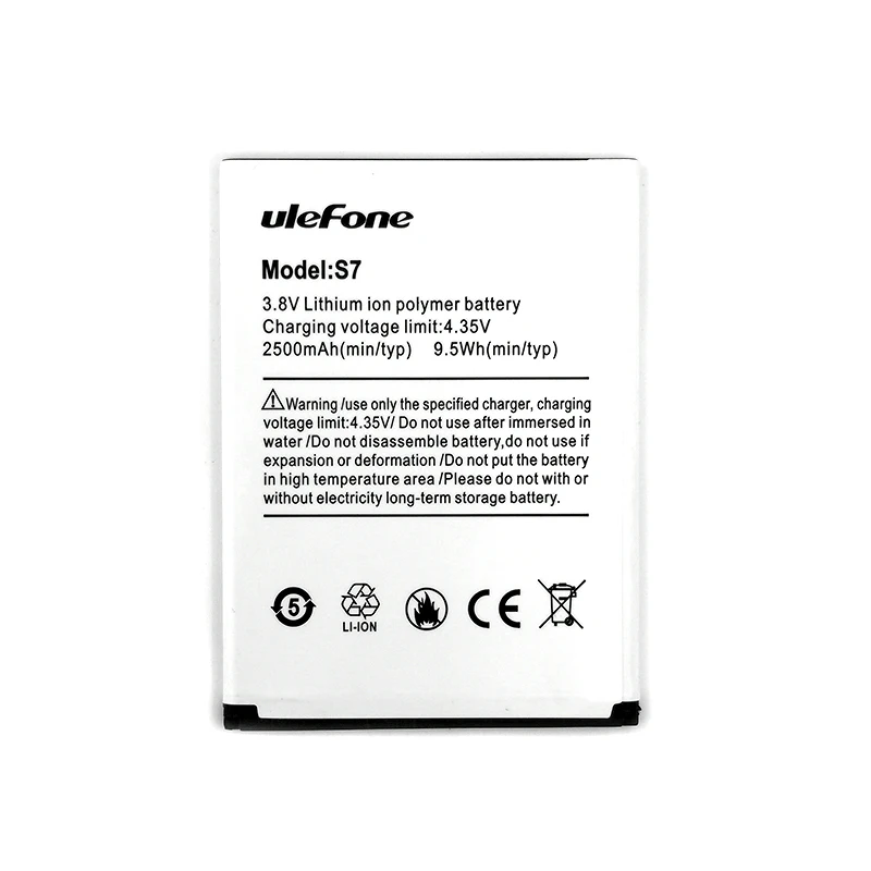 Wisecoco Быстрая S7 2500 мАч батарея для Ulefone S7 телефон последняя продукция батарея+ номер отслеживания