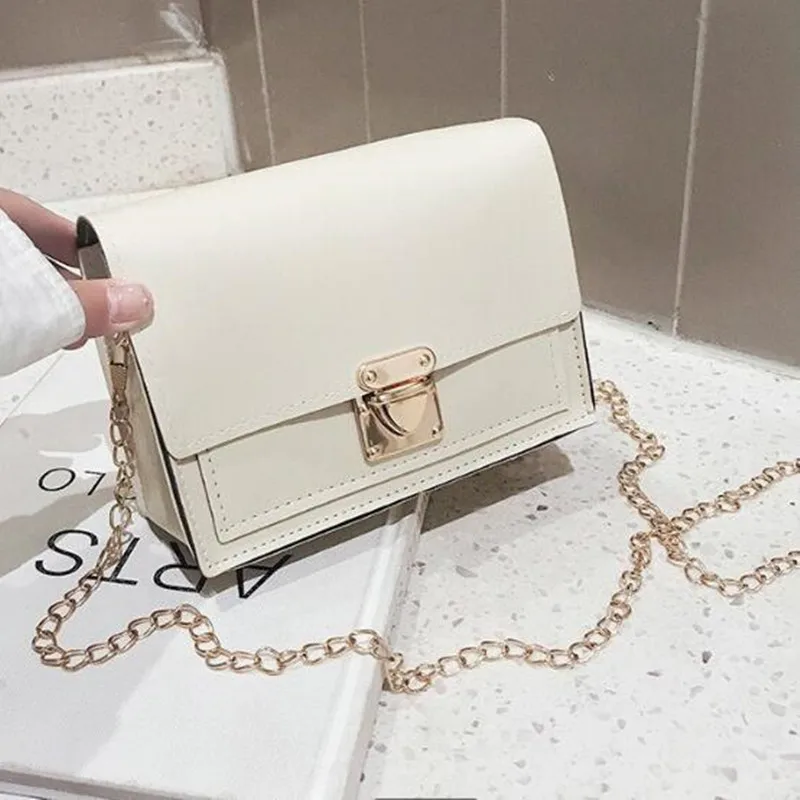 

Fashion new handbags High quality PU leather Women bag Small incense wind chain Lozenge Shoulder bag Lock Stereotypes lattice