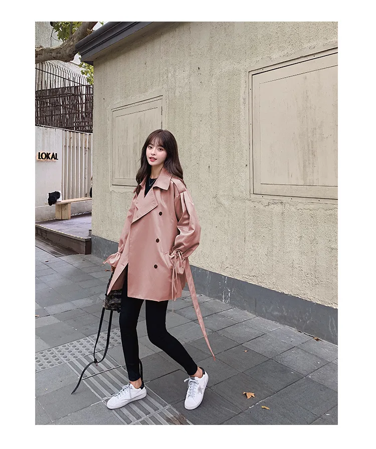 Женская одежда для фотосессии, Южная Корея, Dongdaemun, весна и осень, стиль, модный корейский стиль, свободный крой, Тренч, пальто Wom