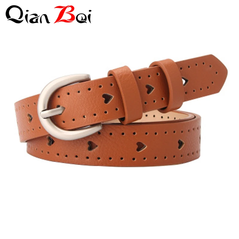 QianBei,, 12 шт./партия, женские ремни, выдалбливают, воздух, отверстие, пояс, длинный, персональный, Повседневный, металлический, кольцо, Дикий Пояс