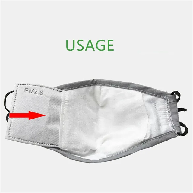 US 1/2/3/4/10/20 pcs Cloth Reusable Masks with PM2.5 Replaceable ...