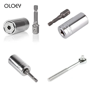 

Universal Torque Wrench Head Set Socket Sleeve 7-19mm Power Drill Ratchet Bushing Spanner Key Magic Multi Hand Tools Wrench ...