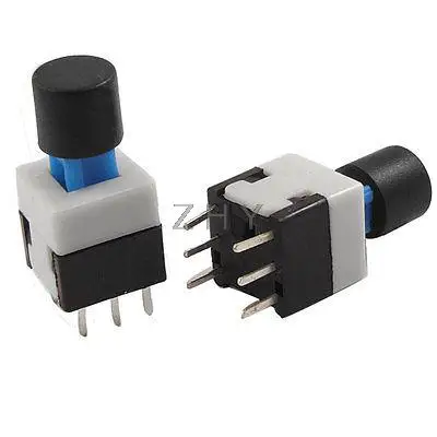 10 шт. 7x7 мм x 12 мм PCB кнопка с самовозвратом переключатель 6 Pin w крышка
