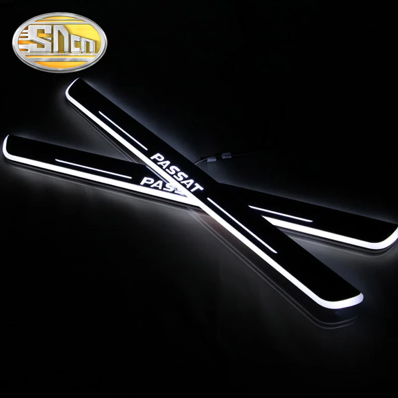 

4PCS For Volkswagen Passat B6 B7 2006-2015 Acrylic Moving LED Welcome Pedal Car Scuff Plate Pedal Door Sill Pathway Light