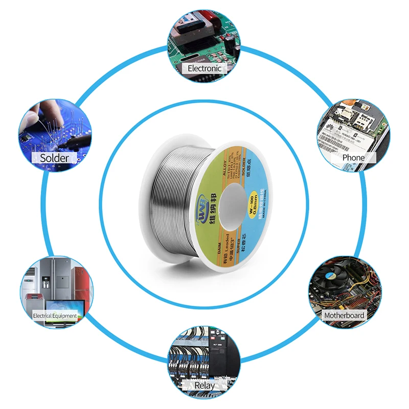 90 г канифольное ядро проволочного припоя 0,3/0,4/0,5/0,6/0,8 мм Sn63%/Pb37% этилированного оловянный припой 183℃ оловянный припой ролл