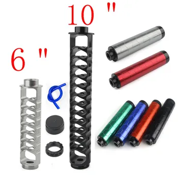 

6 10" Car Fuel Filter 1/2-28 5/8-24 Solvent Filter Fuel Trap Spiral Black Metal Gray Tube For NAPA 4003 WIX 24003 Solvent Trap