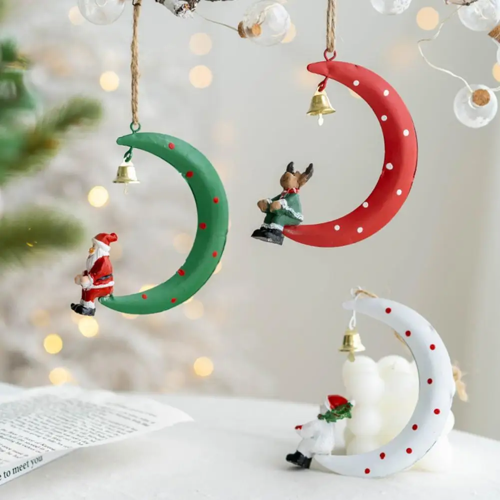 

Adorable Moon Shape Hanging Decor Beautiful Exquisite Resin Hanging Pendant for Home