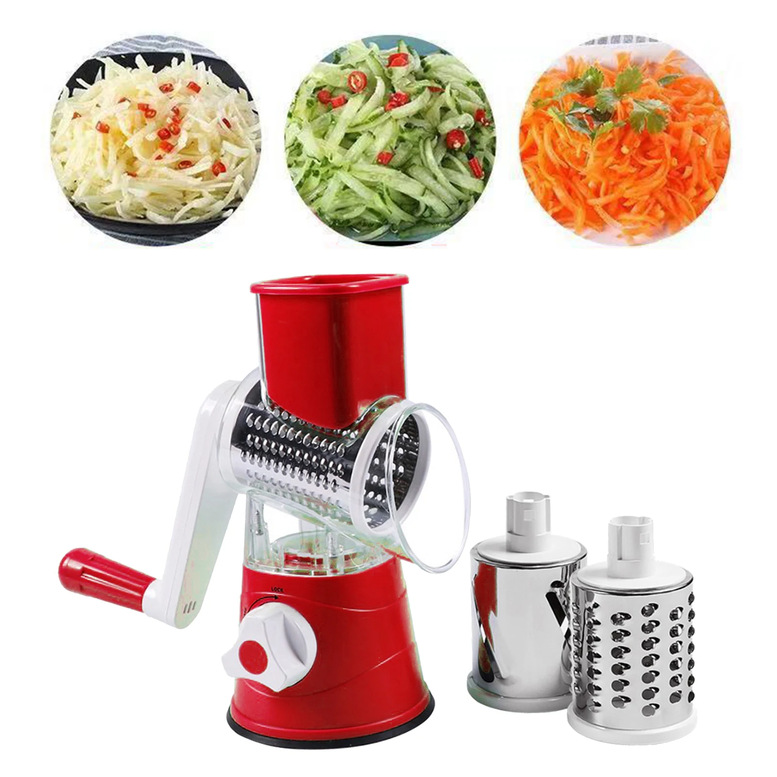 Rotary Cheese Grater Slicer, Drum Slicer Manual Vegetable Cutter Kitchen Gadgets Kitchen Accessories