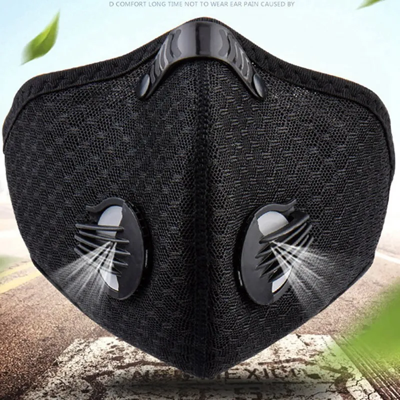 

Air Pollution Mask Anti-dust Fashion Printing Customized Wholesale Breathing Carbon Bike Mask Breathing Anti Coronavirus SARS
