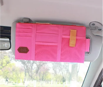 

Car Sun Visor Storage Pocket Card Holder Credit Card Namecard pen Documents Organizer Bag Pouch