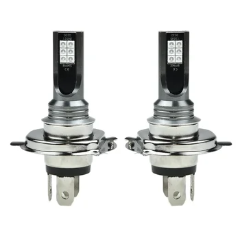 

Parts LED Headlights Car Auto 2Pcs H4 Blue 8000K Fog Daytime Running Lamp
