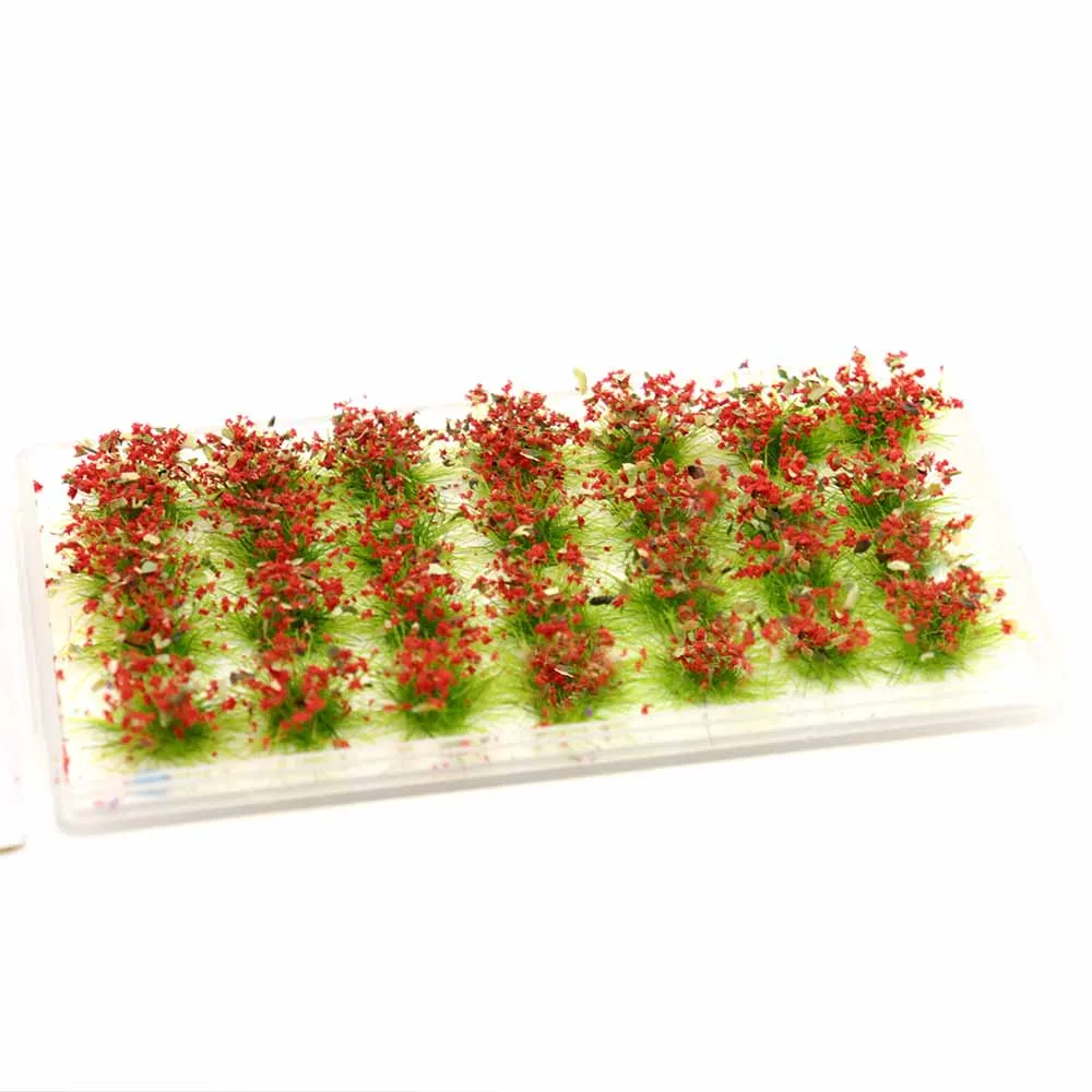 Modelo militar de flores de cristal en miniatura para tren, paisaje de paisaje, diseño de arquitectura de construcción