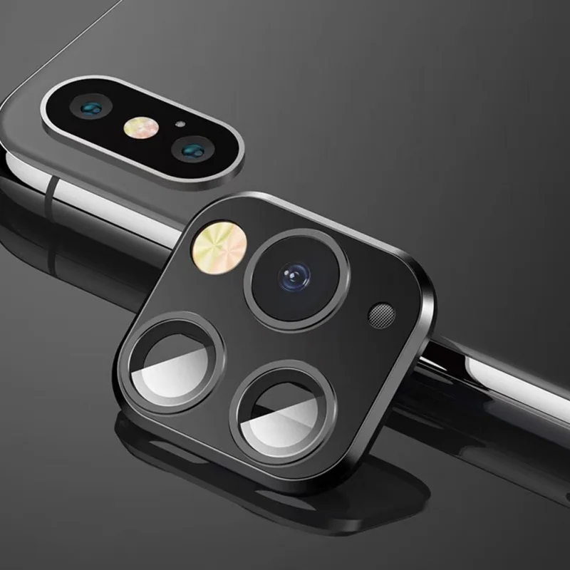 black Камера 3D Защитная Наклейка на рассеиватель протектор экрана для iPhone X XS MAX крышка камеры секундная Замена для iPhone11 Pro MAX - Цвет: black