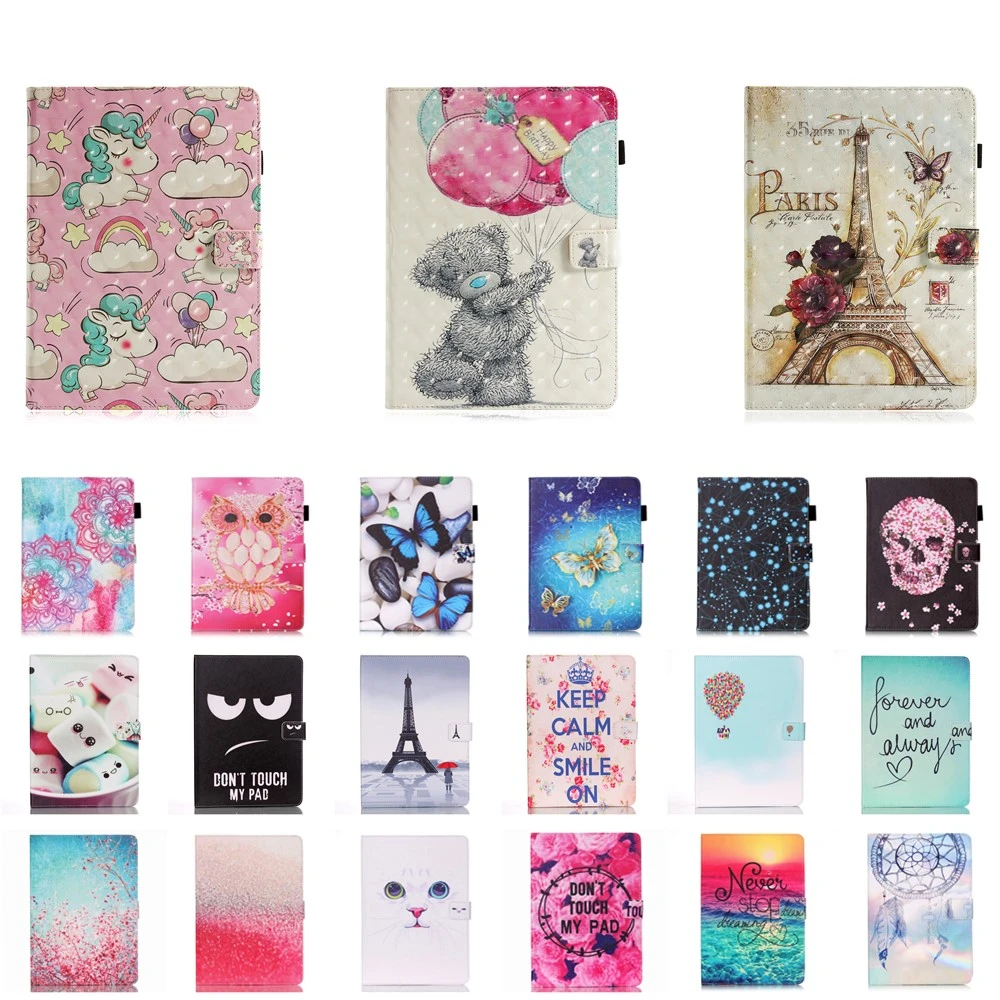 9,7 "PU кожаный чехол для ipad 4 3 2 Dreaming Bear Print Flip Smart Cover для ipad 4 ipad 3 ipad 2 Подставка для планшета чехол