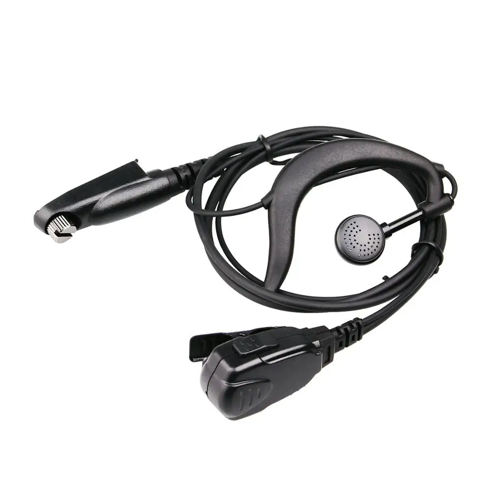 Black G-Shape Ear Hook Microphone Earpiece Walkie Talkie Headset for Retevis Ailunce HD1/RT48/RT87/RT83/RT29 DMR Radio
