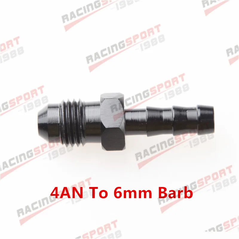 BLACK 4AN 6AN 8AN 10AN 12AN до 4 мм 6 мм 8 мм 10 мм 1 ''прямой фитинг топливной линии - Цвет: BLACK