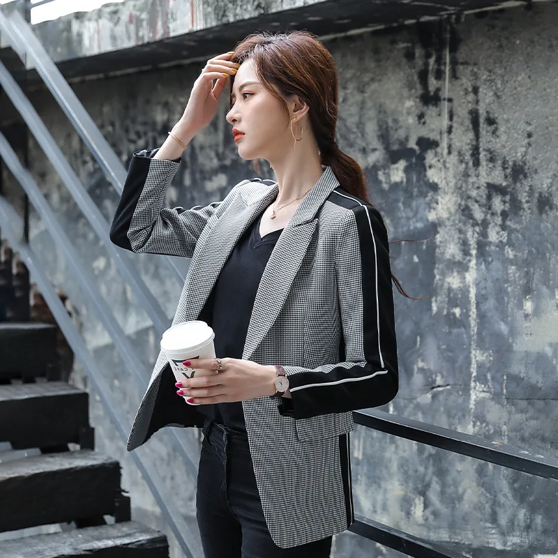 

Joint British-Style Women's Small Suit Autumn And Winter New Style Elegant Fashion Ol White Collar Commuting Wear Coat