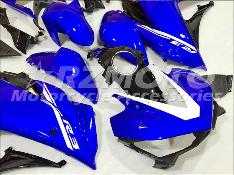 Стиль ABS литьевая форма мотоцикл Обтекатели подходит для YAMAHA R3 R25- 15-19 обтекатель кузова набор на заказ синий черный