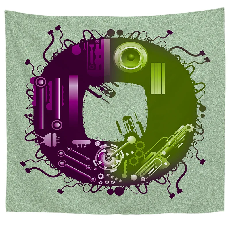 GT1251-15 Zeegle гобелен с 3D буквенным рисунком, настенный гобелен с принтом, настенный арт, микрофибра, полиэстер, напечатанный гобелен на стену - Цвет: GT1251-15