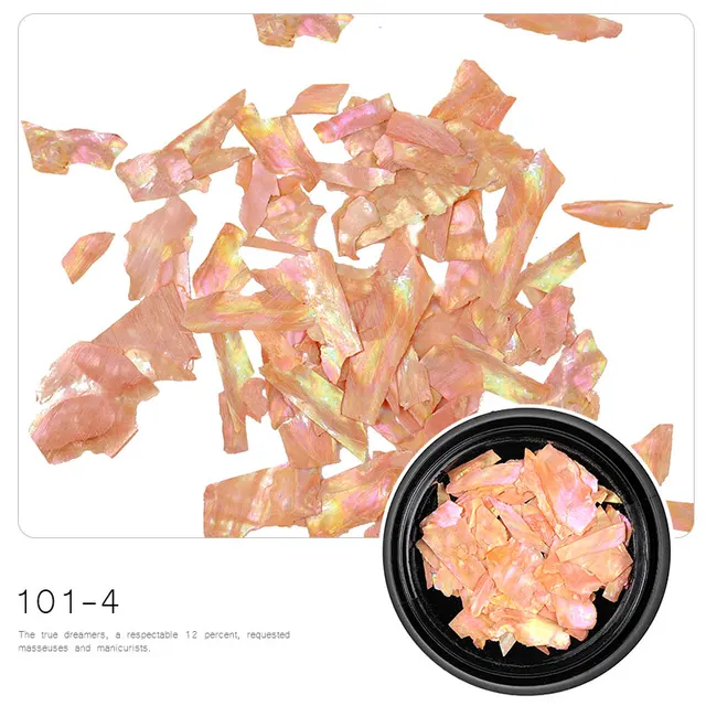 HNUIX 1 Box Shell Stone Nails Art Glitter for Nail UV Gel Nail Polish Flakies Decoration Nail Accessories 101-4
