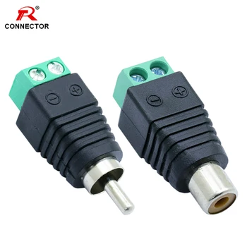 

2pcs RCA AV Balun Terminal Connector, 2poles, RCA Male Plug& RCA Female Jack AV Terminal