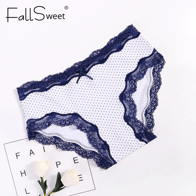 FallSweet 3 pcs/pack! Lace Underwear Sexy Briefs Women Panties Lingerie S to XL Comfort Briefs