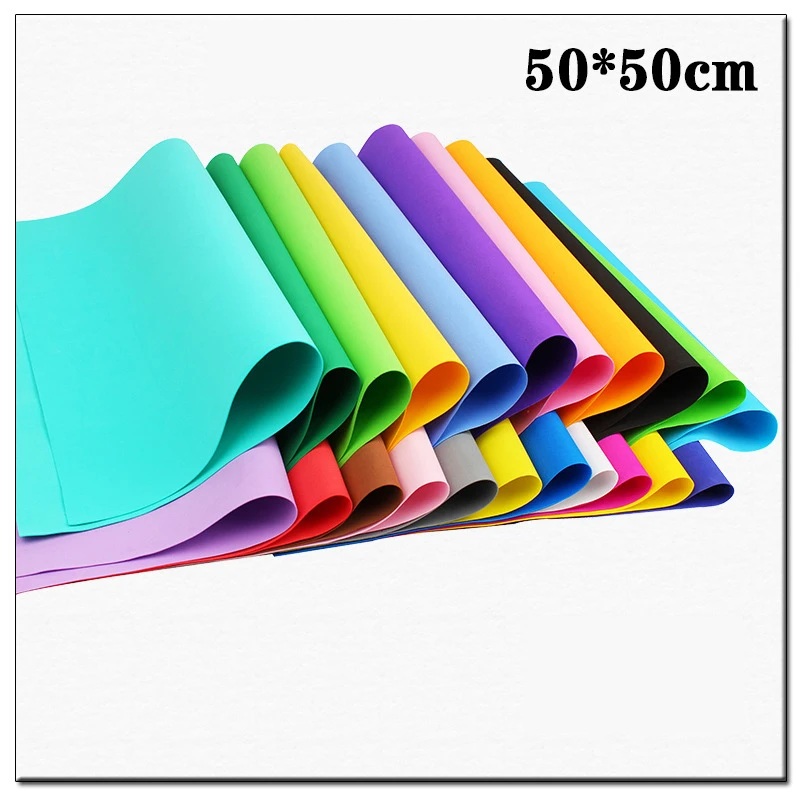 

Color sponge paper 50*50cm thick 0.8mm large sheet of foam paper Manual DIY puzzle material kindergarten rubber plastic paper