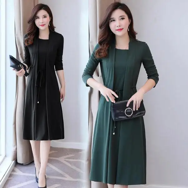 2021 Autumn Elegant Mom Dress Elastic Waist Elbise Femme Square Collor Long Sleeve Vestidos L~4XL Plus Size Dresses DF964 |