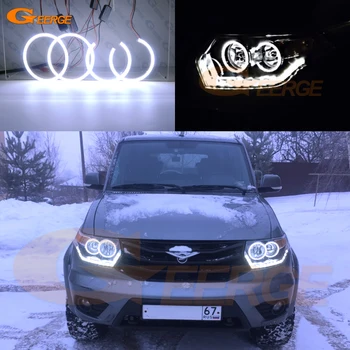 

For Baijah Tulos UAZ Patriot 2015 2016 2017 2018 2019 Excellent Ultra bright illumination COB led angel eyes halo rings