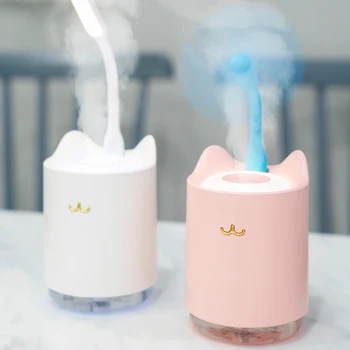 

320ML USB Air Humidifier Night Light Ultrasonic Aroma Diffuser Essential Oil Diffusers Air Purifier Mist Maker For Home Car