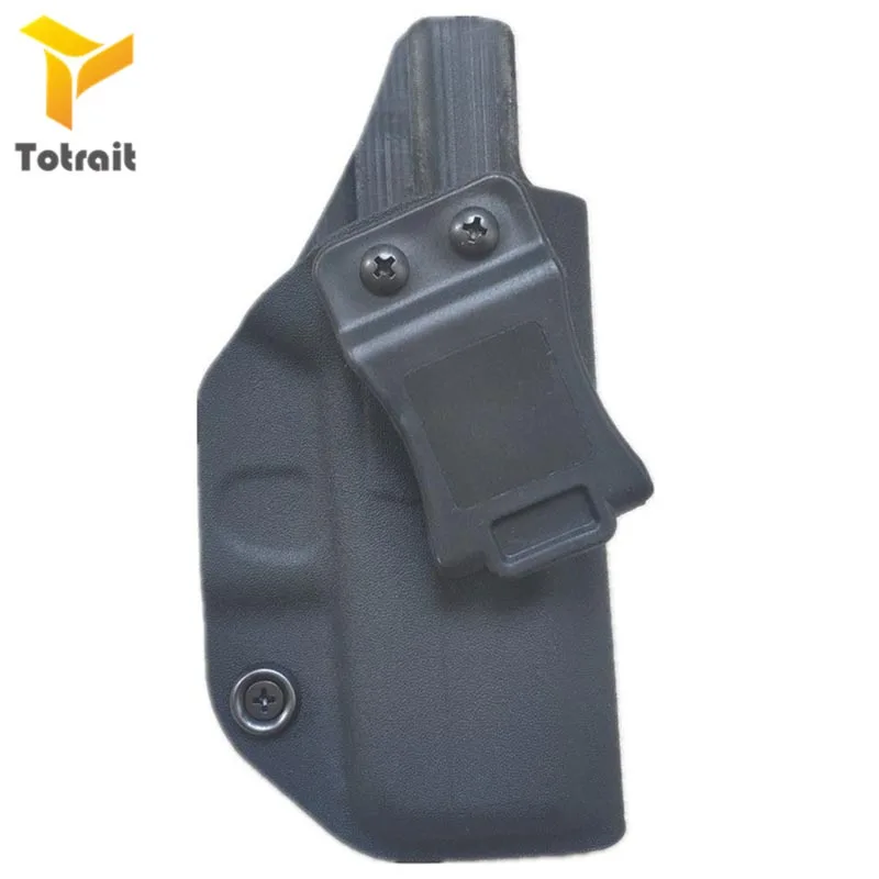 Totrait IWB KYDEX кобура на заказ подходит для Glock 43 Glock 43X кобура для пистолета внутри скрытый чехол для пистолета сумка для пистолета аксессуары - Цвет: Черный цвет