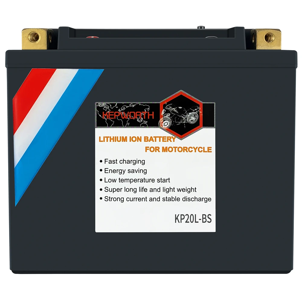 YTX20L-BS 12V Lithium Battery with Smart Battery Management System Lithium Motorcycle Battery LiFePO4 Engine Start Battery 12AH 620 CCA Starting Batteries for Motorcycles and ATVs-DLF20L-BS 