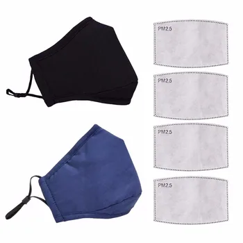 

2PCS+4pcsGasket Reusable Facemask mascarillas Women Men Cycling maska cotton Washed maska dropshipping fast shipping Máscara