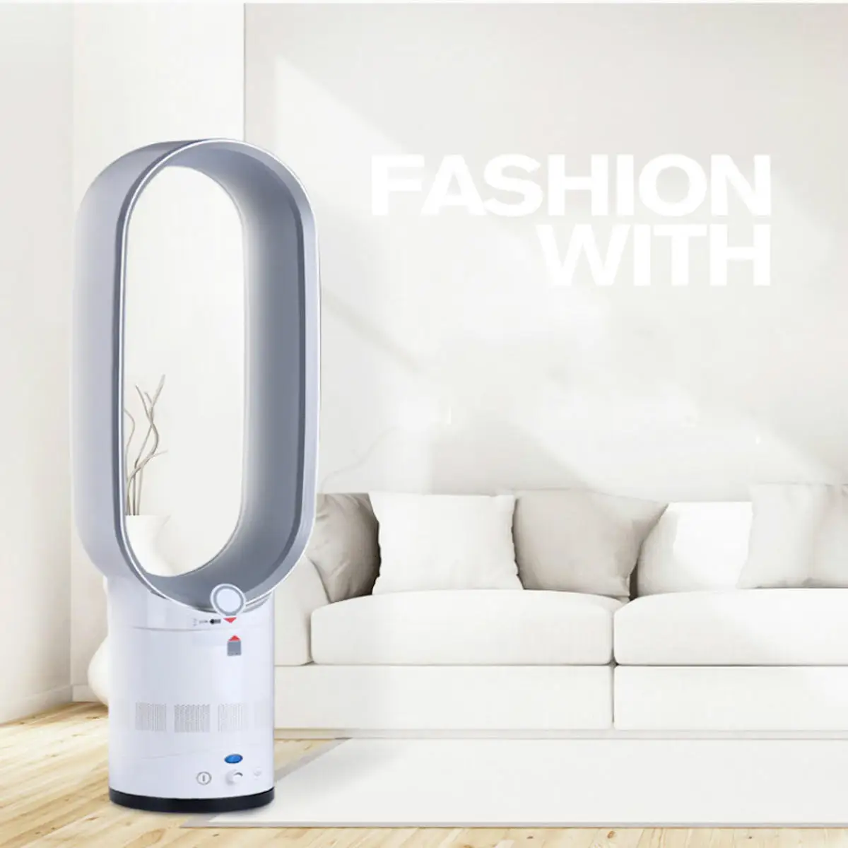 

No-blade Fans Mute Bladless Floor-standing Fan Air Purifing Remote Control Home Electric Negative Ion Purifying Fan 220V 16 Inch