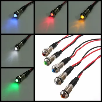 

6mm LED Indicator Light Lamp Bulb Pilot Dash Directional Car Truck Boat 12V