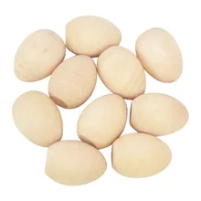 

5Pcs Natural Wood Simulation Eggs Handmade Manual Graffiti Painted Exercise Wooden Egg Cups Holders Easter Event Party Supplies