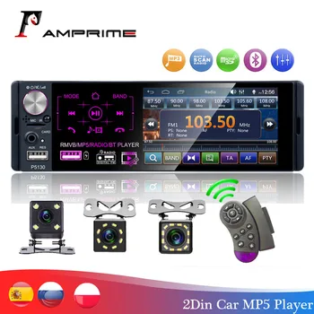 

AMPrime 4.1" Autoradio Car radio 1 din screen auto audio Microphone RDS stereo bluetooth rear view camera usb aux MP5 player