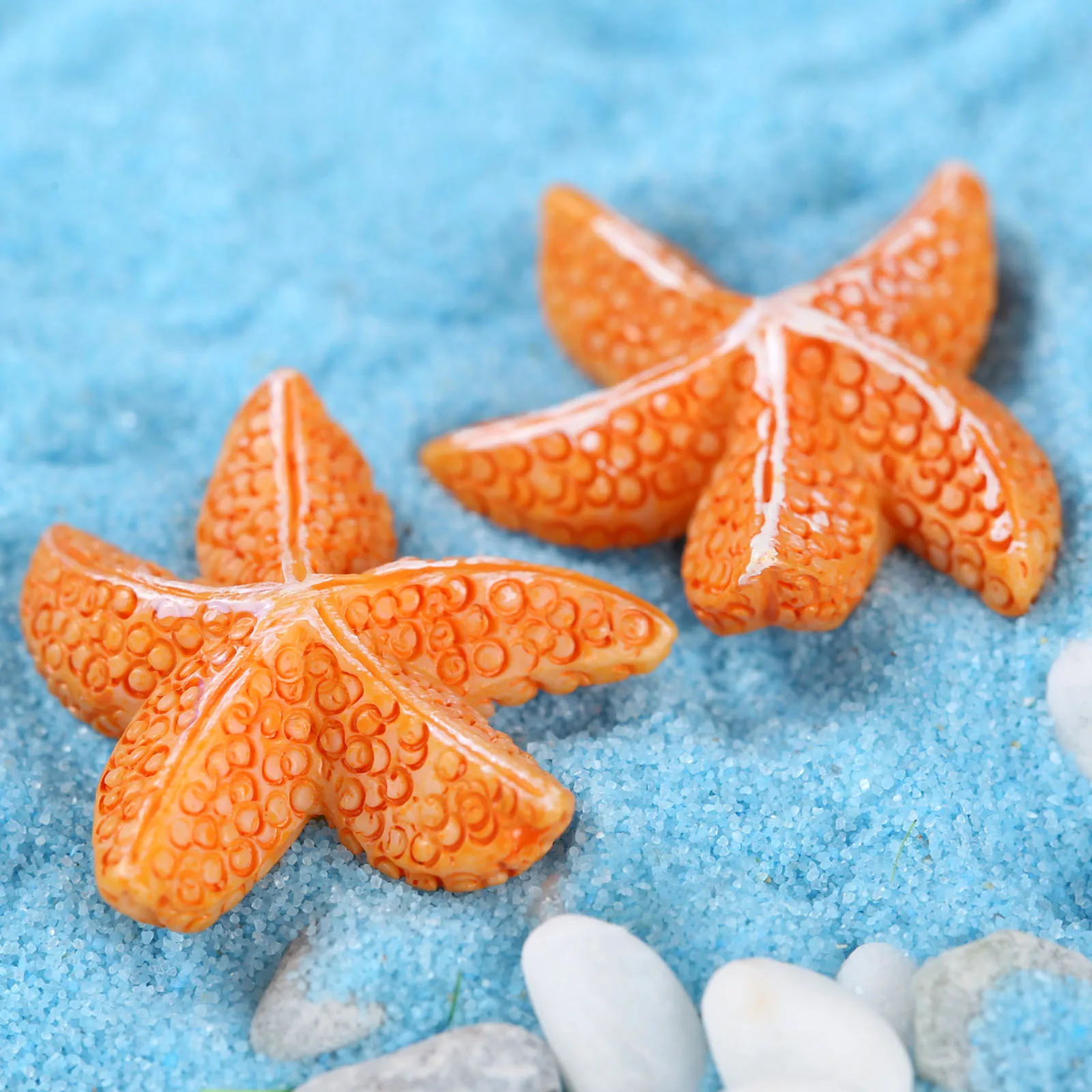 Orange Starfish Мини искусственный пляжный стул микро Фея садовая фигурка миниатюрный/Террариум/украшение для кукольного домика орнамент DIY аксессуары - Цвет: Orange Starfish