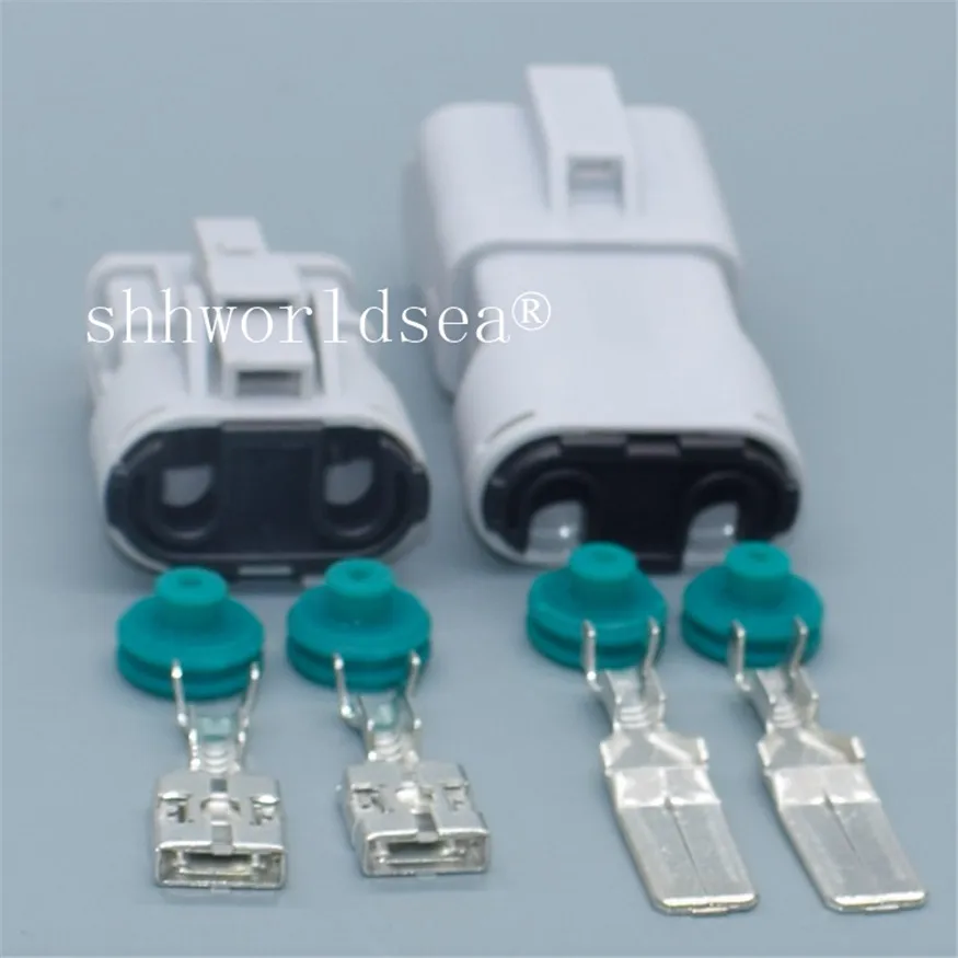 

Shhworldsea 2 Pin 9.5mm Automobile Electric Weaterproof Wireharness Plug Grey Male Female Connector 7222-4220-40 7123-4220-40