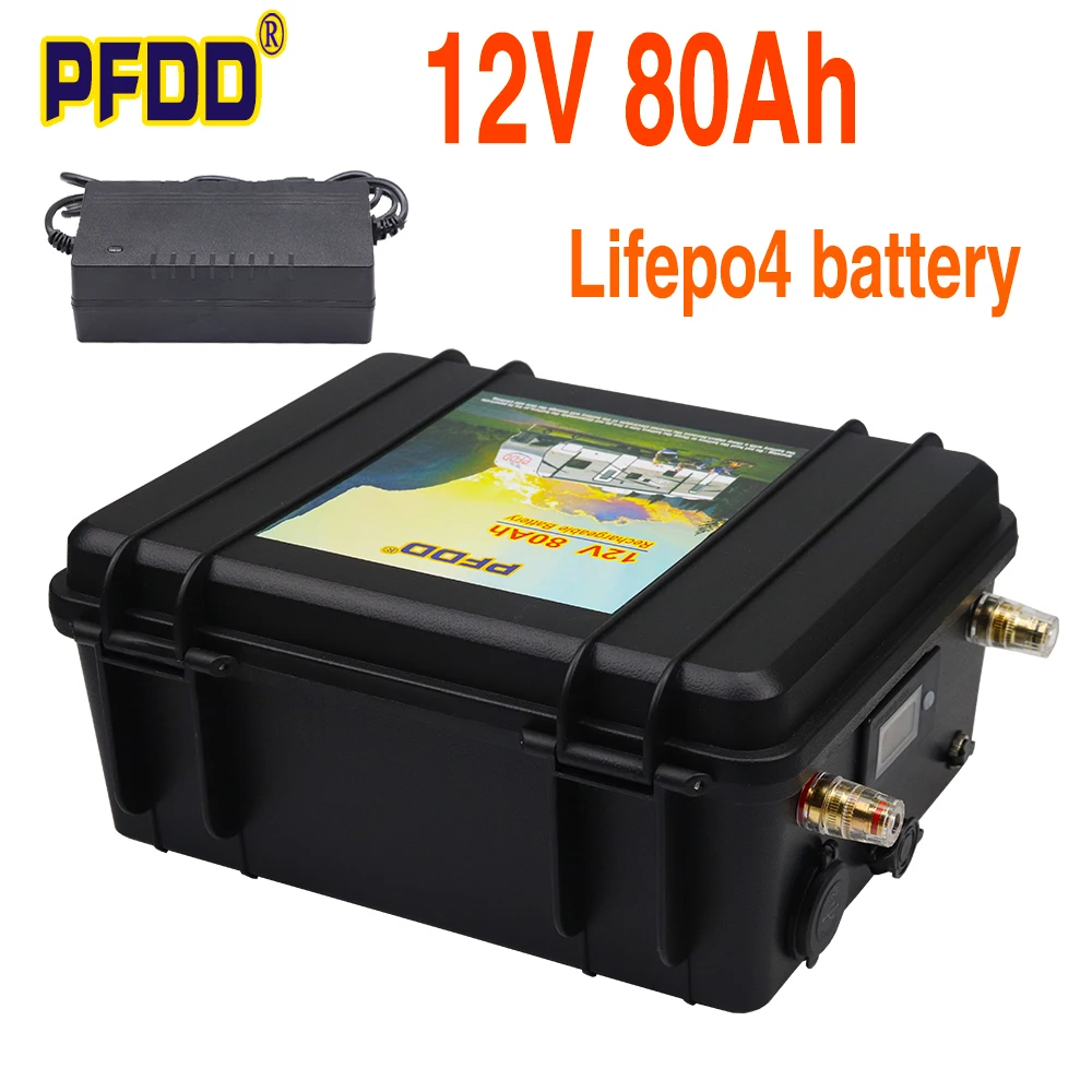 12v Lifepo4 Battery Pack 80ah Lithium Waterproof For Boat Propeller/motor solar Energy RV | Электроника