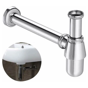 

Basin Drainer In wall Water Riser Waste Trap Plumbing Bathroom Zinc Alloy