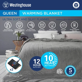 

SElune Smart electric heater washable single heating pad mattress remove mite electric blanket control time temperature