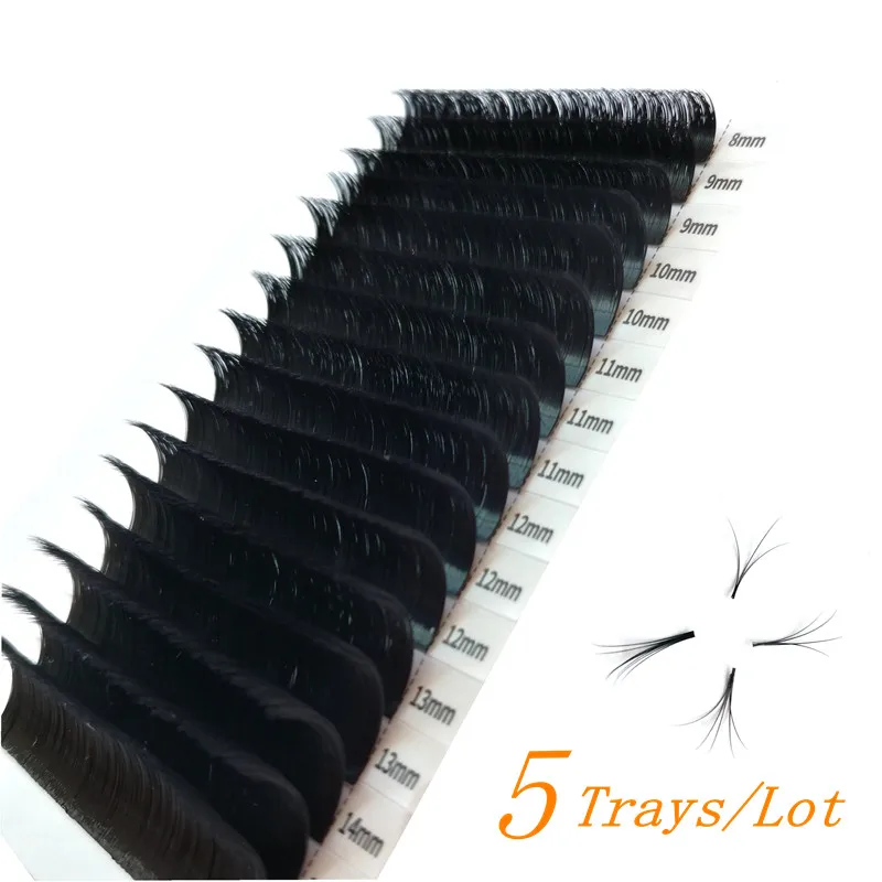 5 trayslot Easy Fan Blooming Faux Mink Lashes Korea Eyelashes 3d False Mink Eyelash Long Lasting Auto Fans (2)