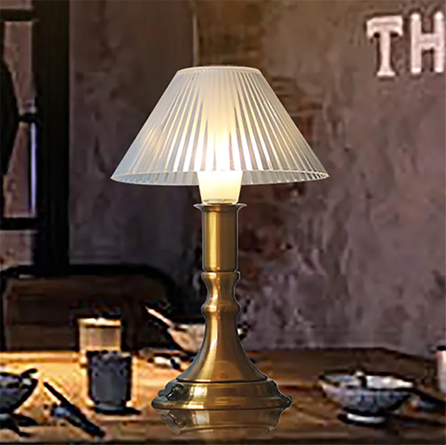 

American Retro touch Sensor Bar Table Lamp Rechargeable Restaurant Cafe Table Night lamp Romantic Bedroom Table Light