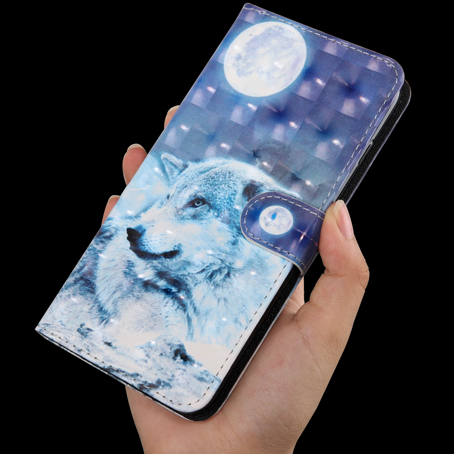 Роскошный кожаный чехол-книжка с 3d-рисунком для Xiaomi Redmi Note 8-Pro, чехол-кошелек с отделениями для карт, подставка для Note 7 Pro