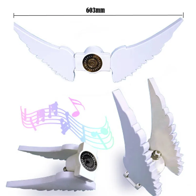 Multifunction Speaker Angel Wing 50W LED Bluetooth Music Bulb 13 Color Two Leaf Foldable E27 Wireless Speaker Bulb 40DEC0302