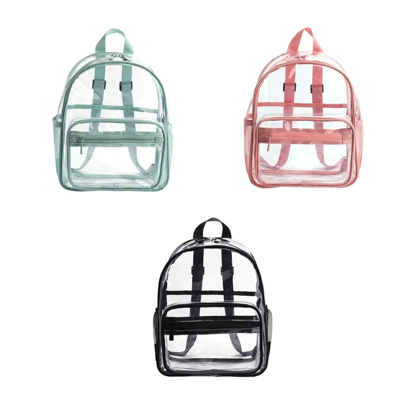 functional and stylish backpacks Women's Backpack Transparent Waterproof PVC Bag Female Fashion College Students Transparent Bag Large Solid Clear Backpacks fashionable travel backpacks